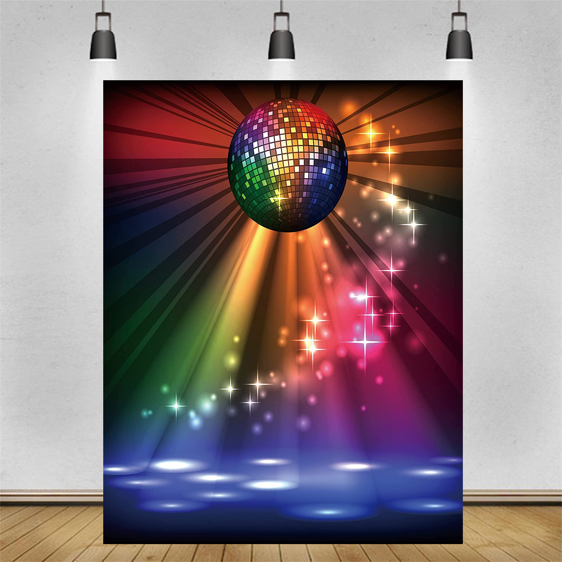 Photography Lighting And Backdrop - 60s 70s Dance Ballroom DJ Light