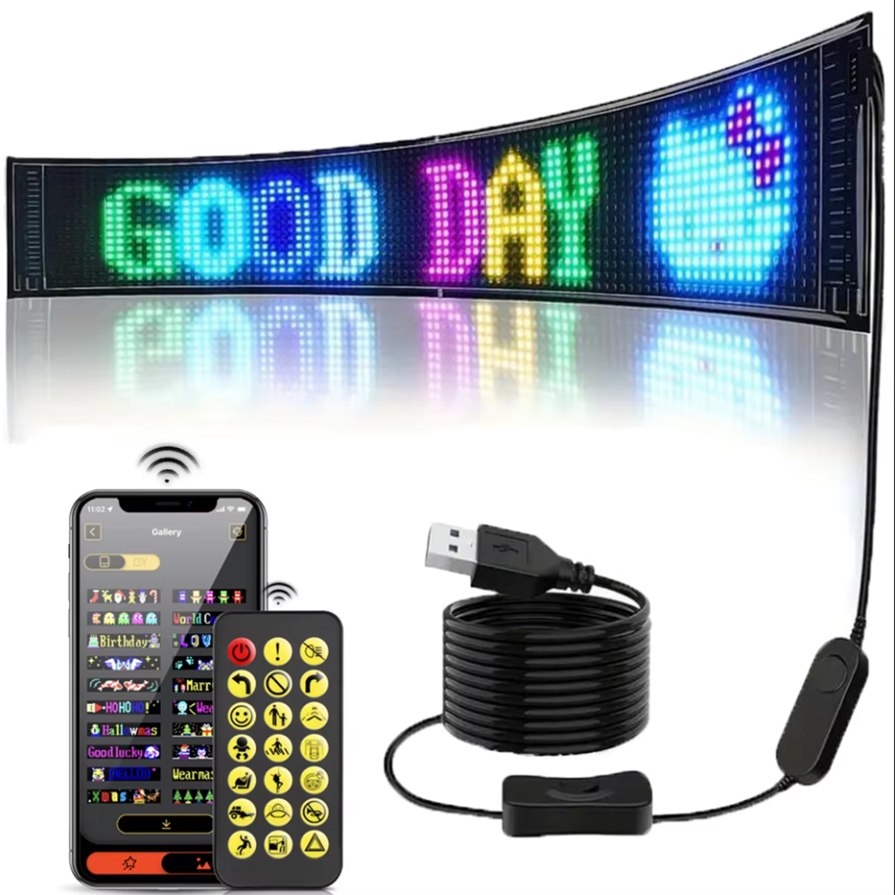 Video Light Panel Led - 16x96 LEDs Matrix Pixel Panel,Scrolling Bright