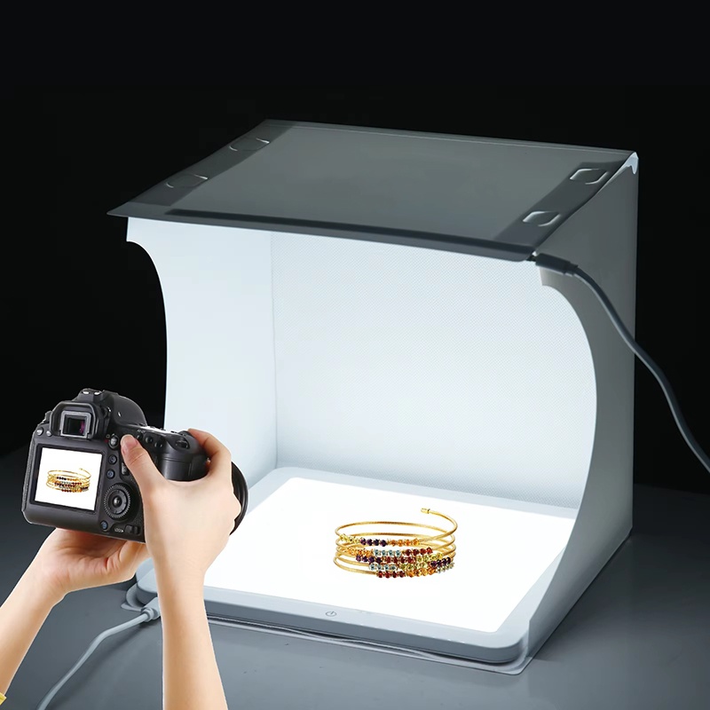 Photography Lightning - 20cm Portable Photobox Photography Folding LED