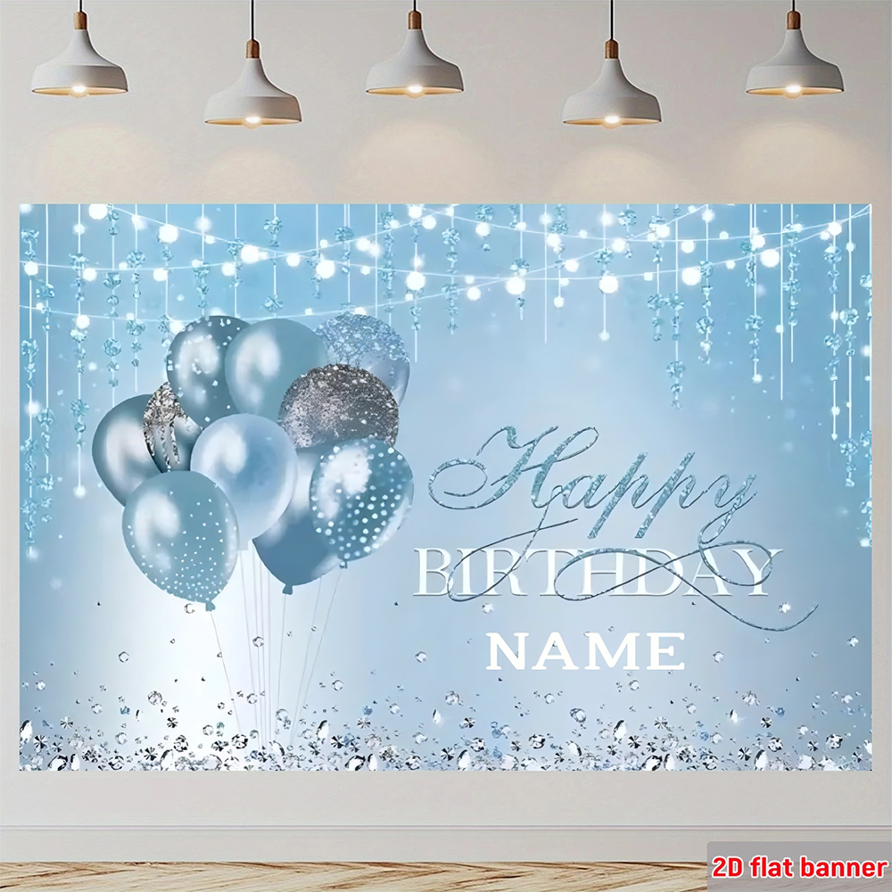 Photography Lighting Names - 1pc Happy Birthday Custom Name Backdrop