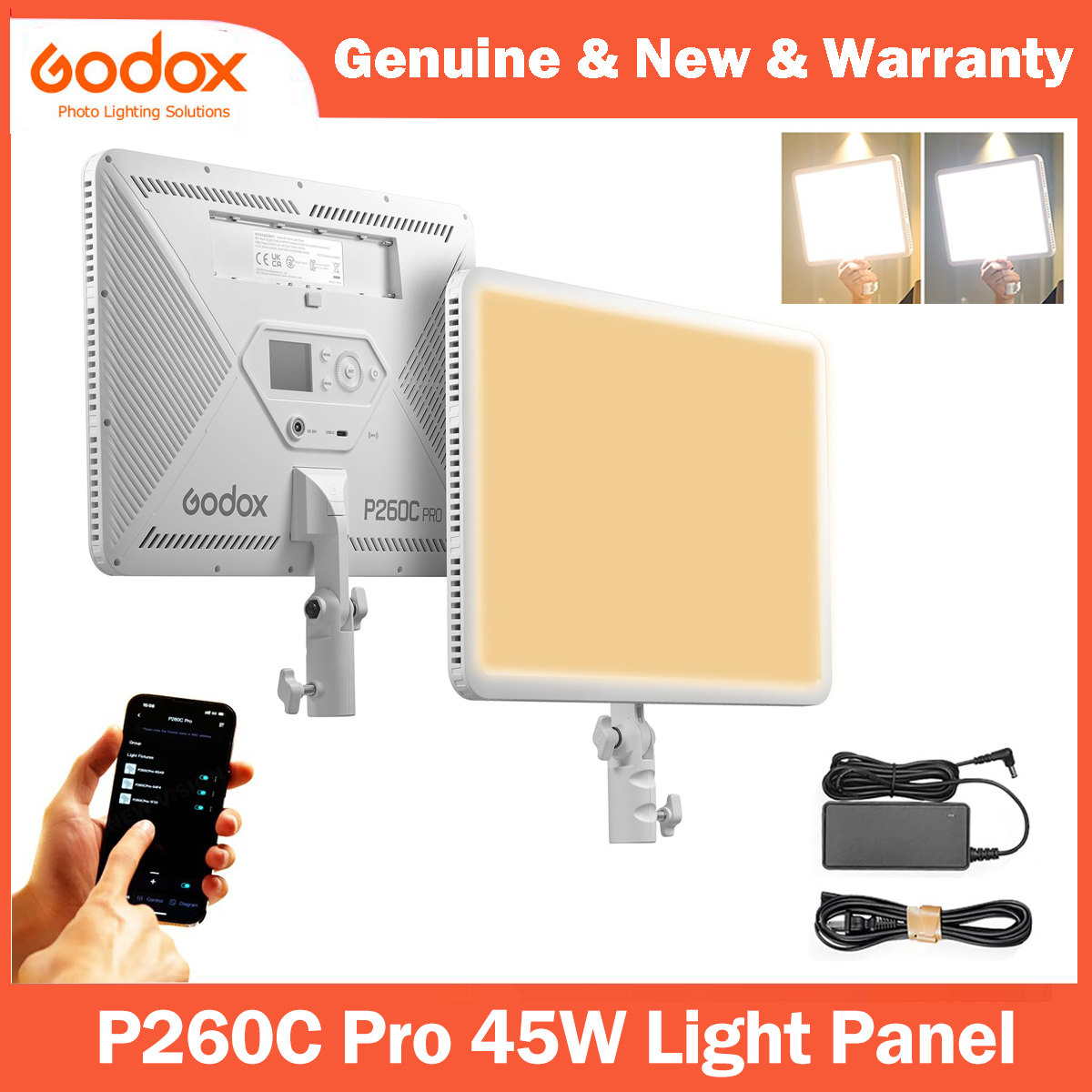 Video Light Panel Led - Godox P260C Pro LED Video Light