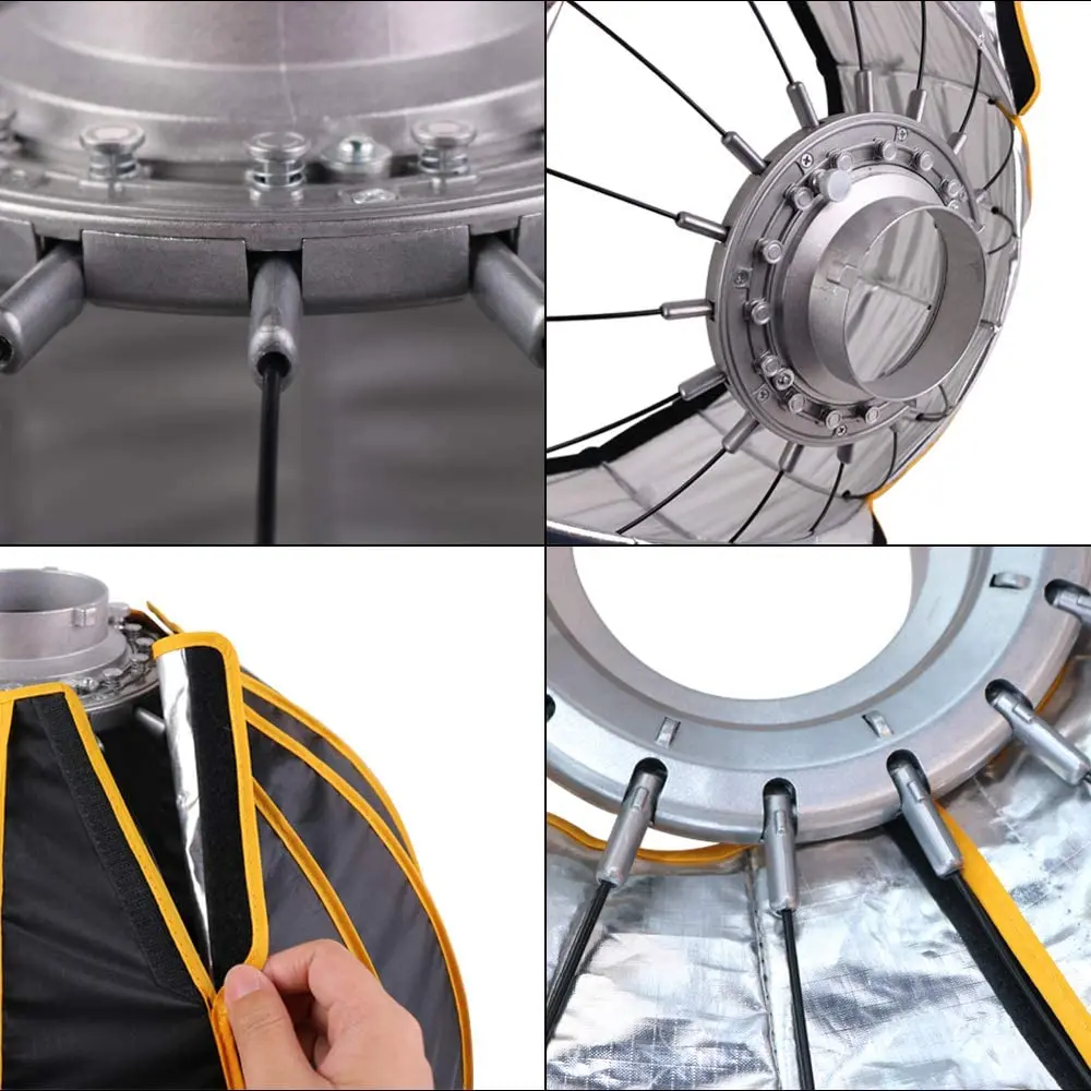 Parabolic Umbrella Deep - LED 35inch/90cm Quick Set-up Folding Deep
