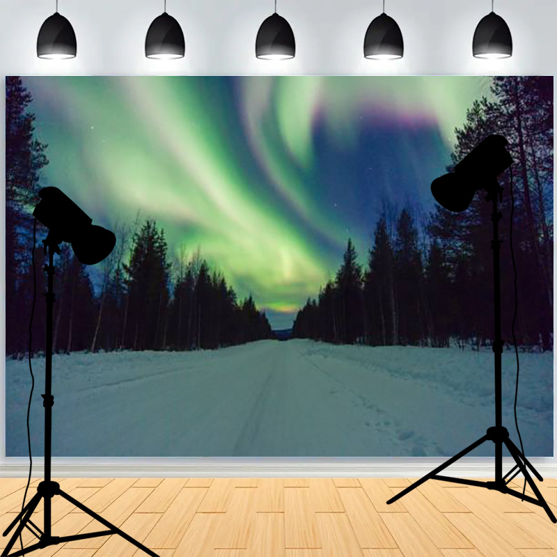Photography Lighting And Backdrop - Aurora Light Bands Star Night Sky