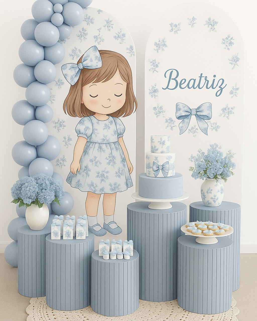 Custom Name Light Blue Bow Flo - огляд і ціна Photography Lighting Names