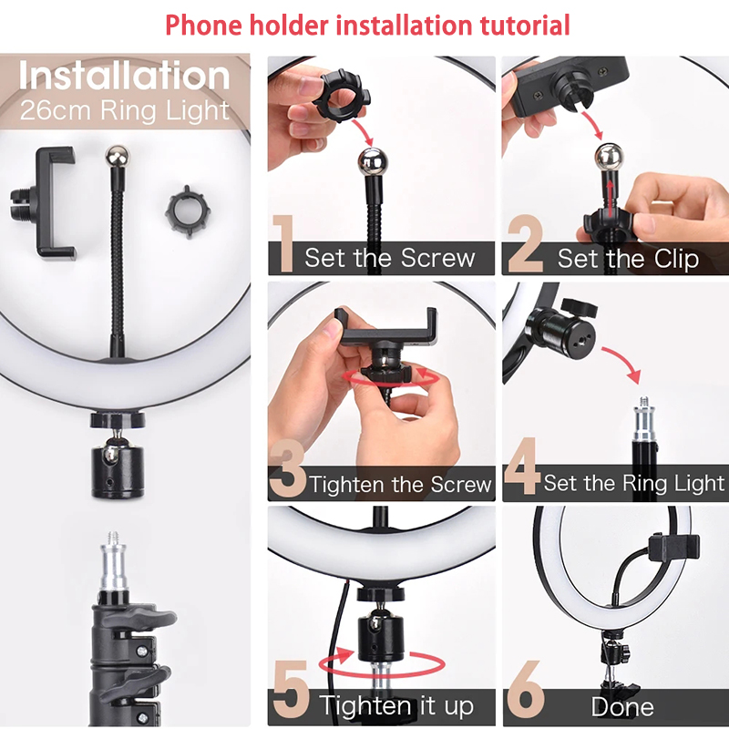 16/26/33cm Selfie Ring Light P - огляд і ціна Photography Lighting Stick
