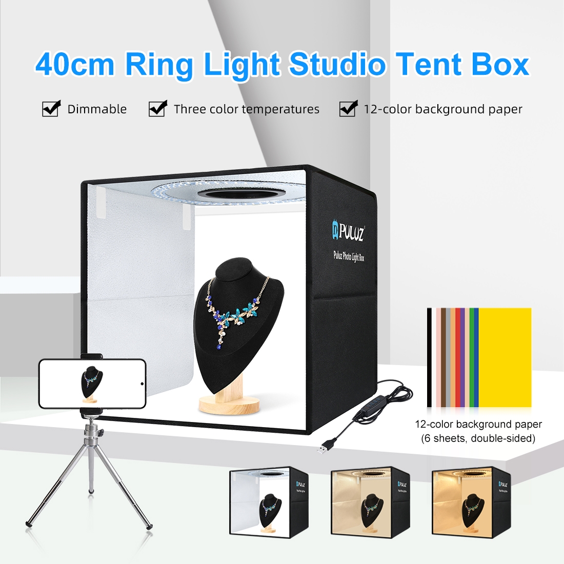PULUZ 40cm Folding Portable Ri - огляд і ціна Photography Lighting Backdrop