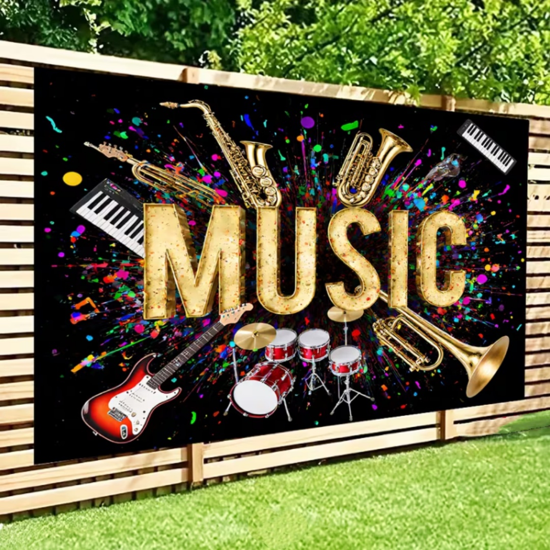 Vibrant Music Theme Glitter Pa - огляд і ціна Photography Lighting Backdrop