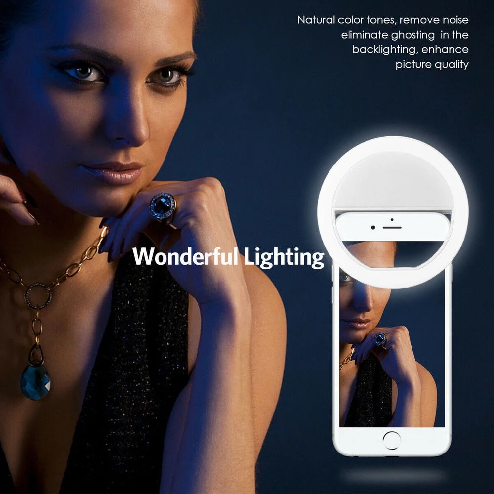 USB Rechargeable LED Selfie Ri - огляд і ціна Photography Lightning
