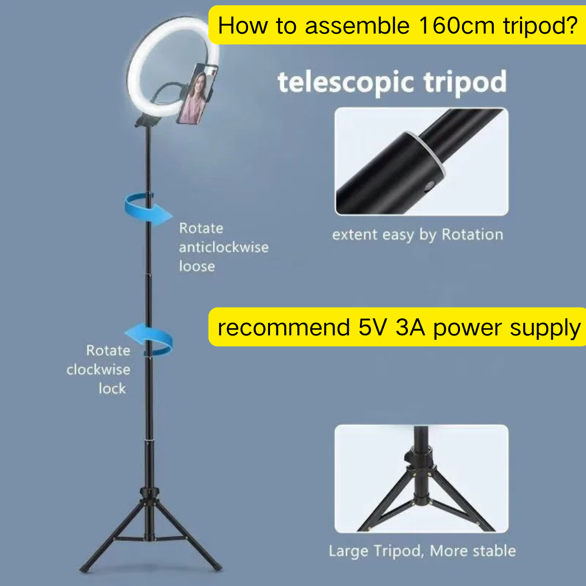 Youtube Shooting Vlog Selfie C - огляд і ціна Photography Lighting Stick
