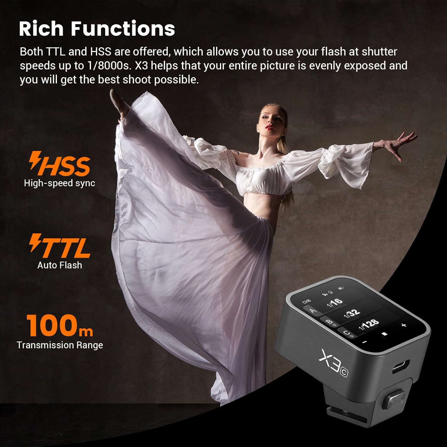 Godox X3C X3N X3S X3F X3O TTL  - огляд і ціна Godox Speedlite Flash