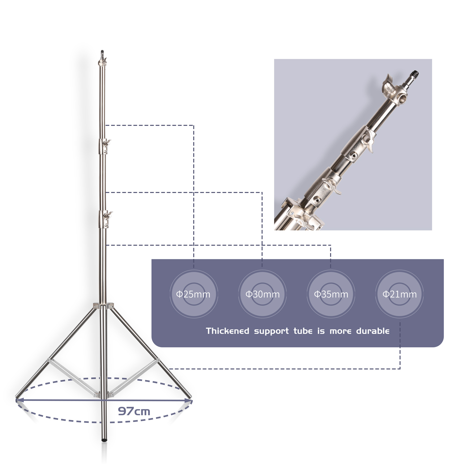 SH 2.8M Stainless Steel Light  - огляд і ціна Photography Lightning