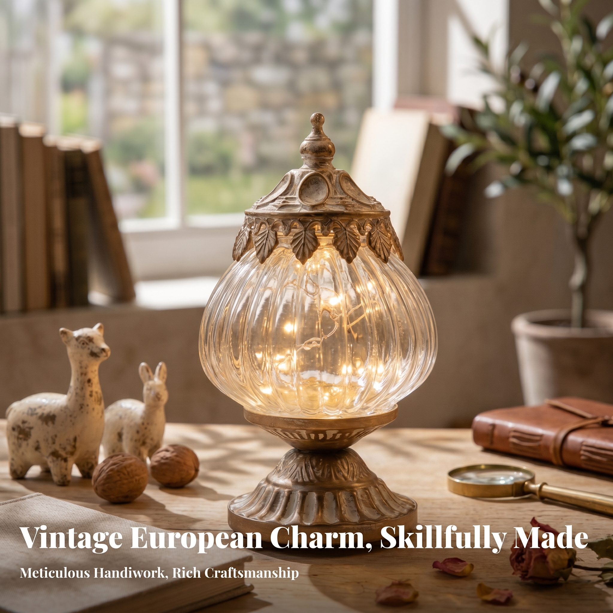 Vintage Ribbed Glass Lantern O - огляд і ціна Photography Lighting