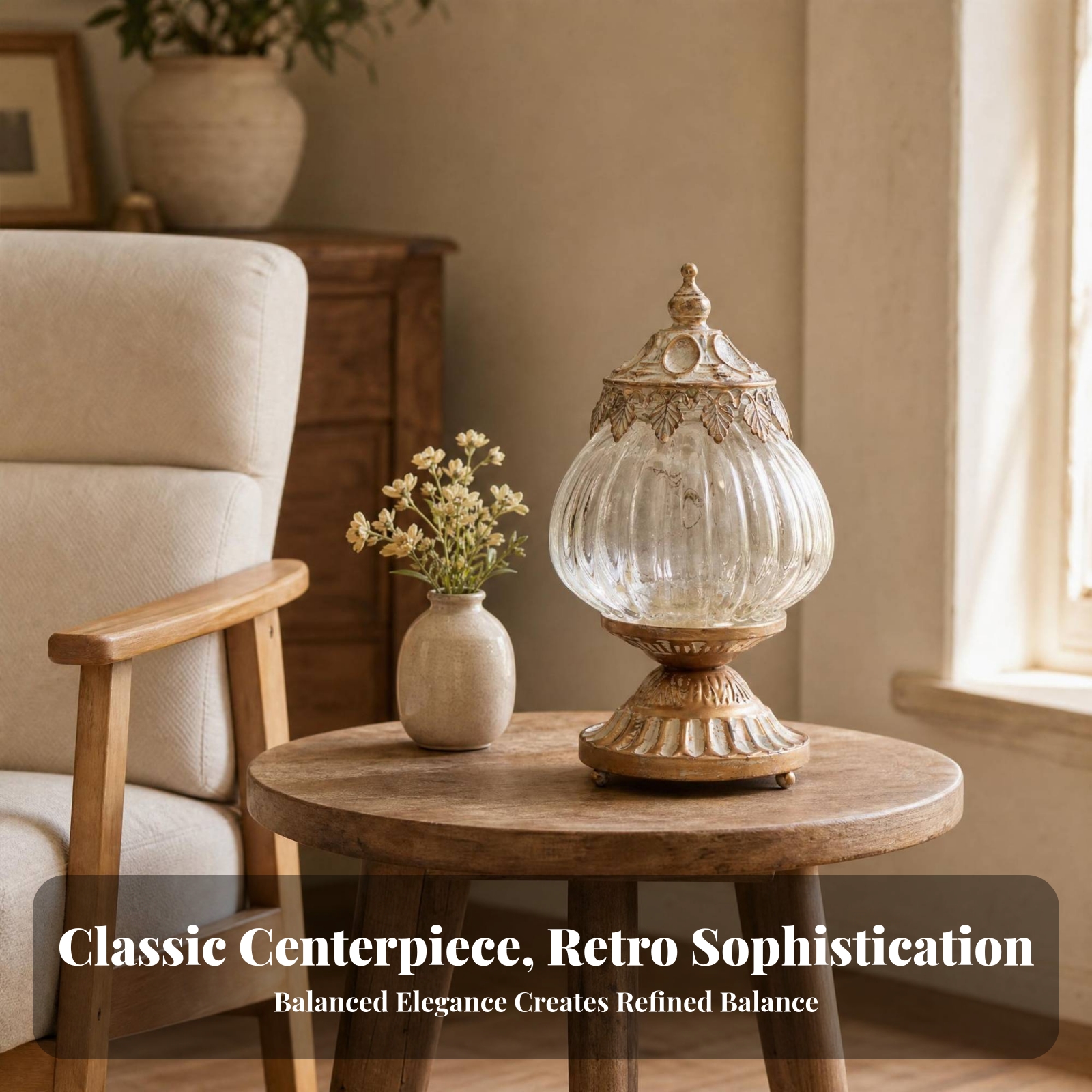 Vintage Ribbed Glass Lantern O - огляд і ціна Photography Lighting