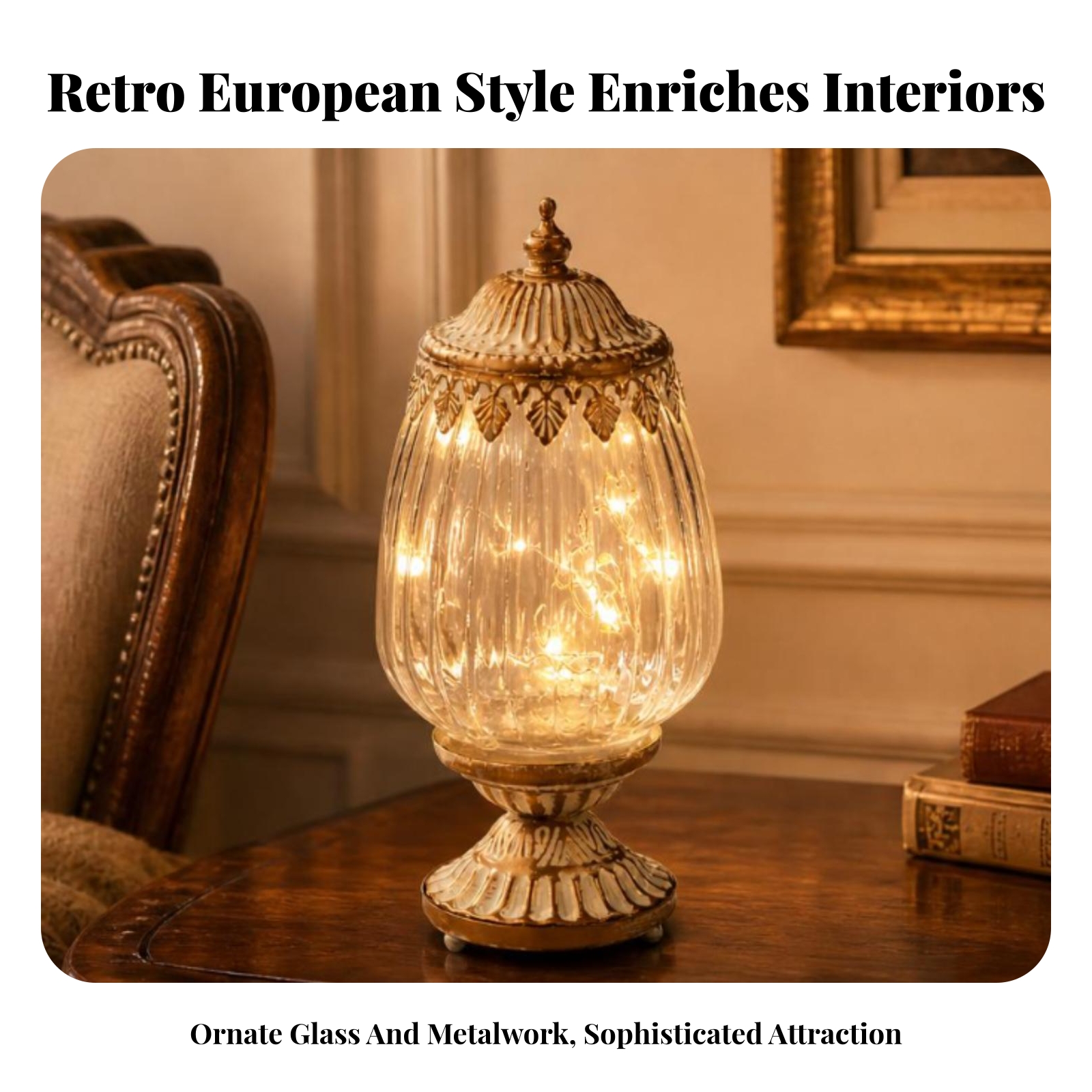Vintage Ribbed Glass Lantern O - огляд і ціна Photography Lighting