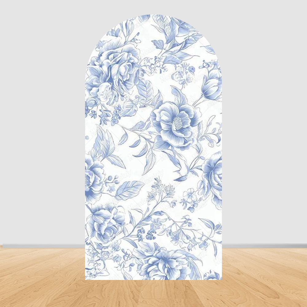 Blue Floral Bow Arch Backdrop  - огляд і ціна Photography Lighting Backdrop