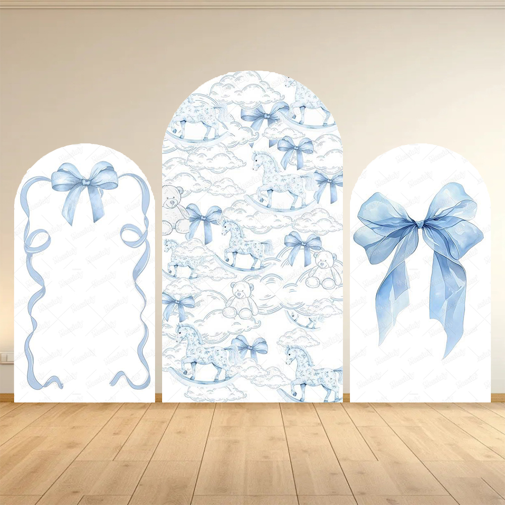 Blue Floral Bow Arch Backdrop  - огляд і ціна Photography Lighting Backdrop