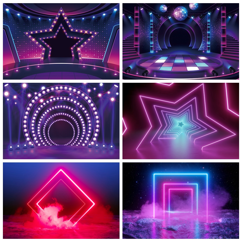 Neon Lights Stage Photography  - огляд і ціна Photography Lighting And Backdrop
