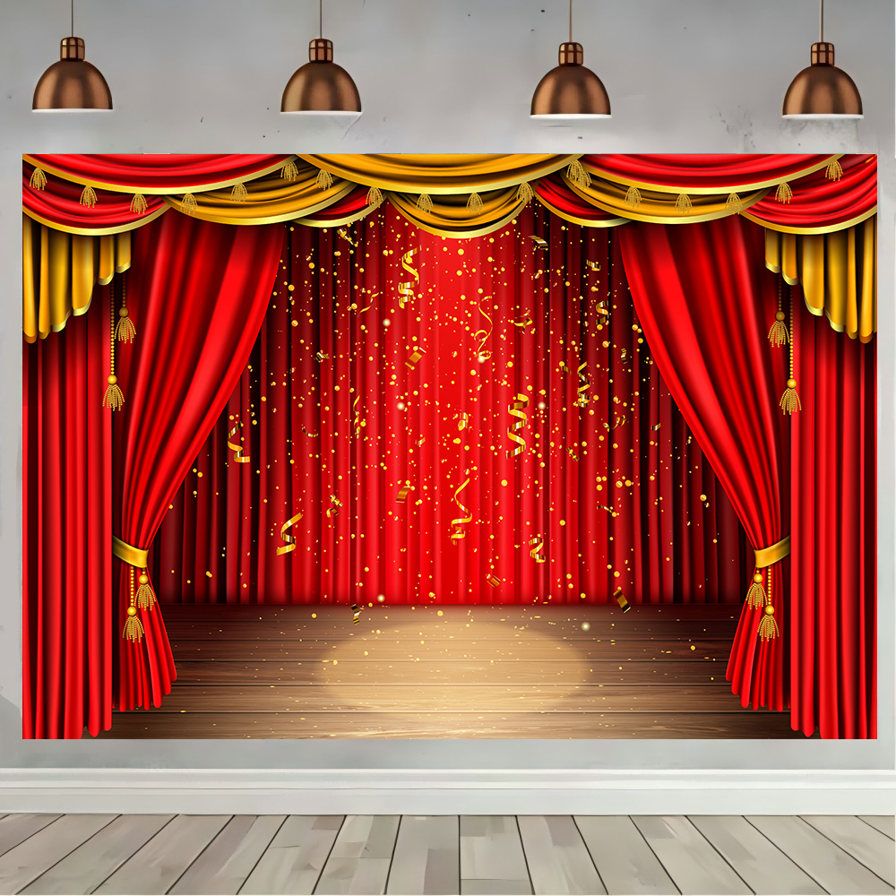 Red Theater Curtain Party Back - огляд і ціна Photography Lighting Backdrop