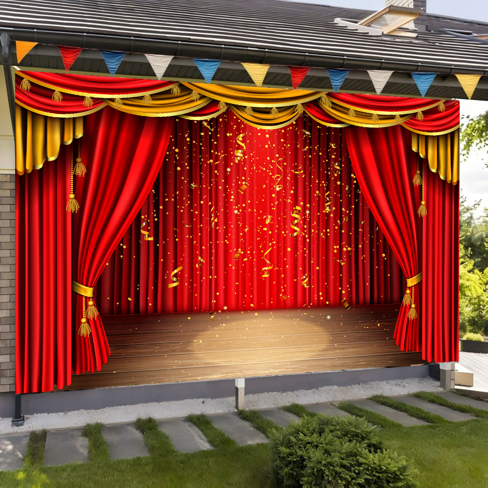 Red Theater Curtain Party Back - огляд і ціна Photography Lighting Backdrop