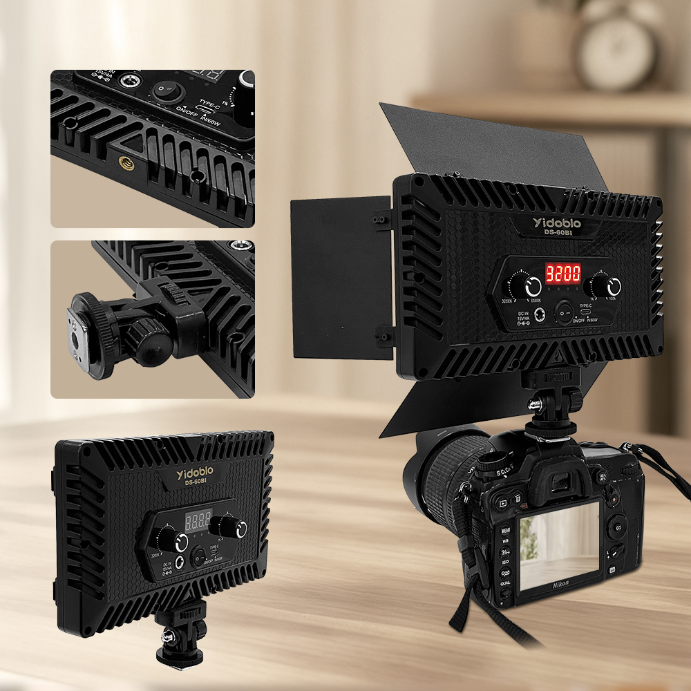 Portable Video Light DS60BI Ph - огляд і ціна Video Light Panel Led