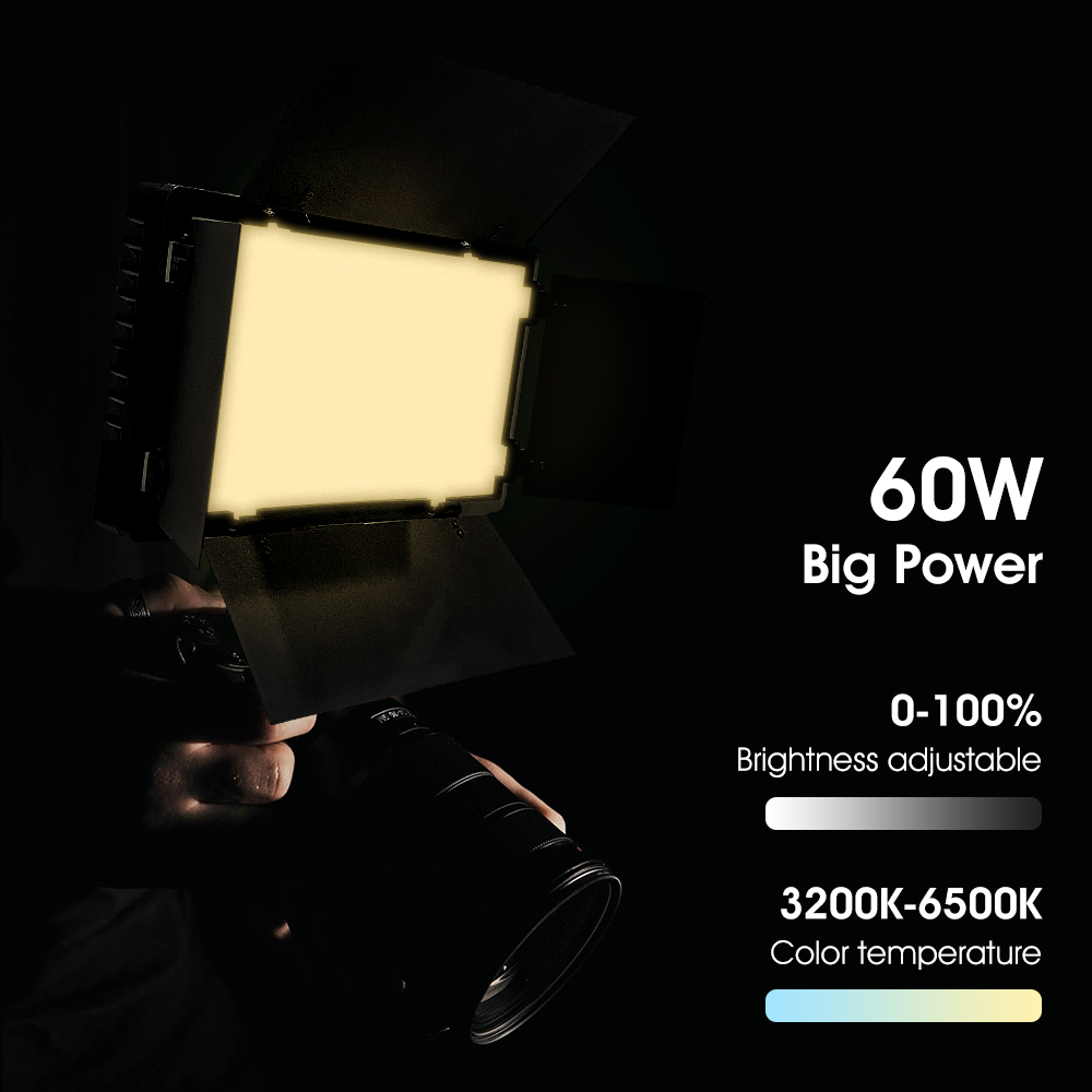 Portable Video Light DS60BI Ph - огляд і ціна Video Light Panel Led