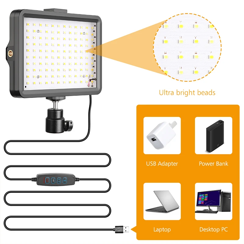 LED Video Light Dimmable Selfi - огляд і ціна Video Light Panel Led