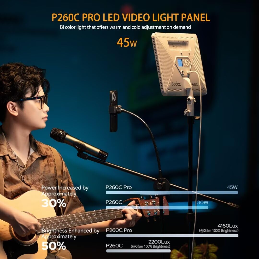 Godox P260C Pro LED Video Ligh - огляд і ціна Video Light Panel Led