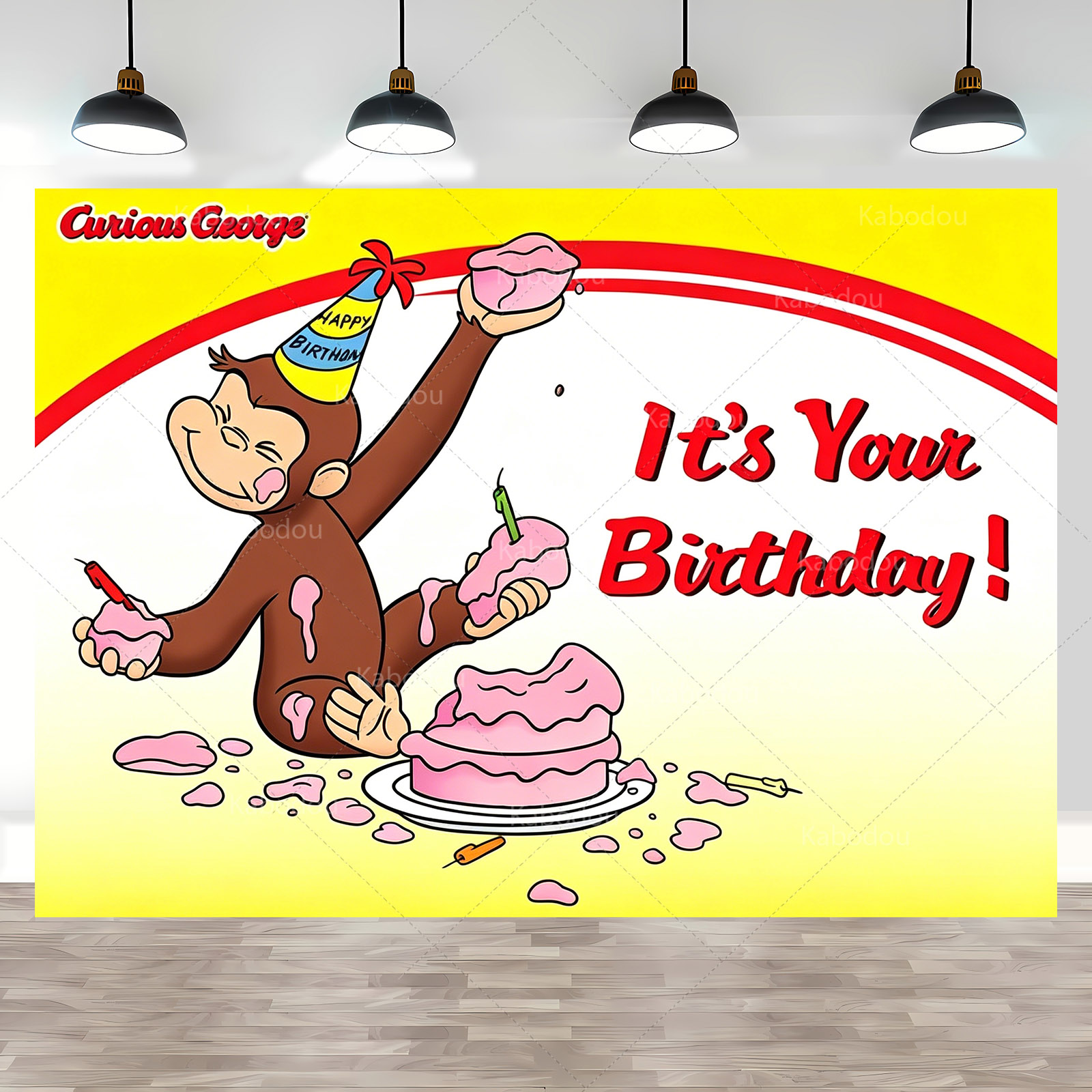 Curious George Monkey Theme Sq - огляд і ціна Photography Lighting Backdrop