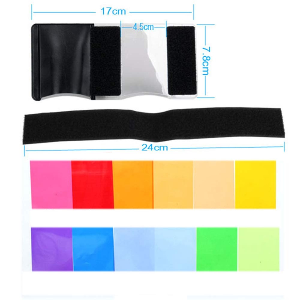 12 Colors Camera Flash Gels Li - огляд і ціна Photography Lighting Diy