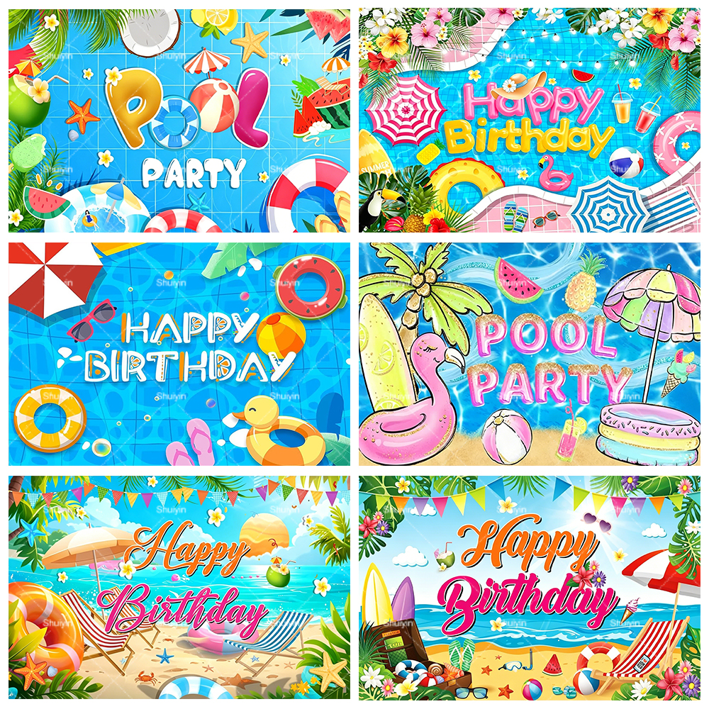 Summer Pool Party Backdrop Swi - огляд і ціна Photography Lighting Backdrop