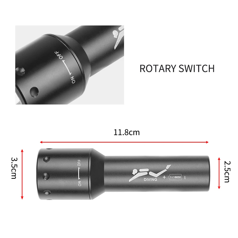 New T6 LED Diving Torch Long-R - огляд і ціна Photography Lighting