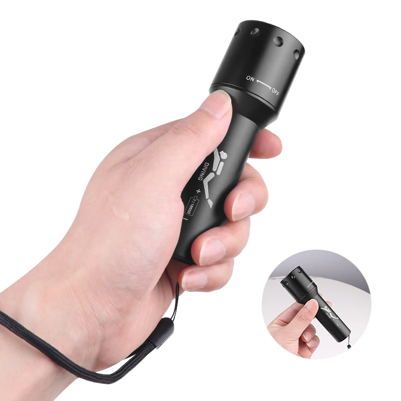 New T6 LED Diving Torch Long-R - огляд і ціна Photography Lighting