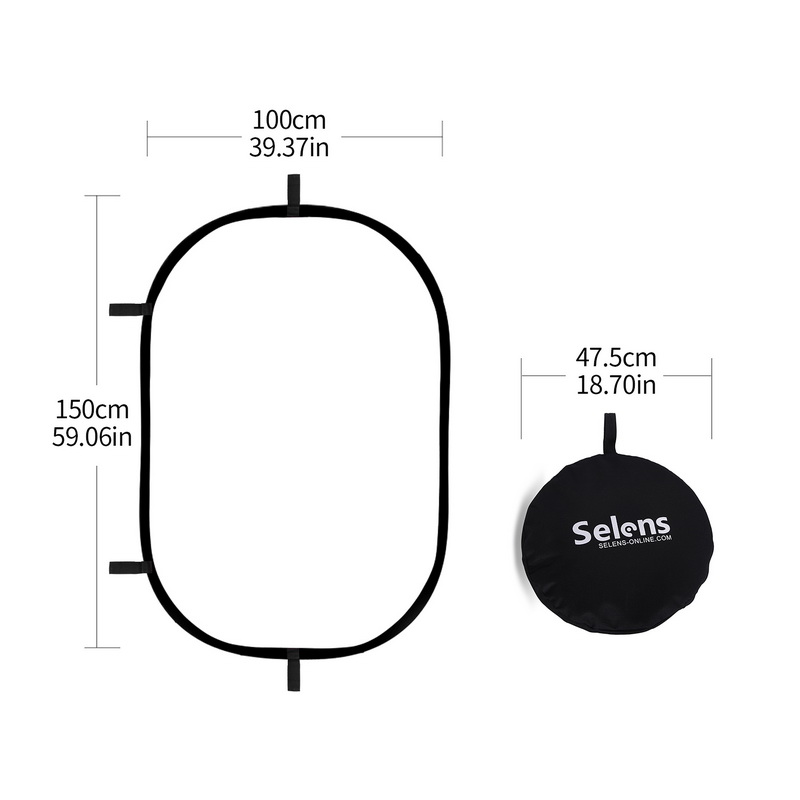 100X150CM Foldable Oval Reflec - огляд і ціна Video Light Panel Led