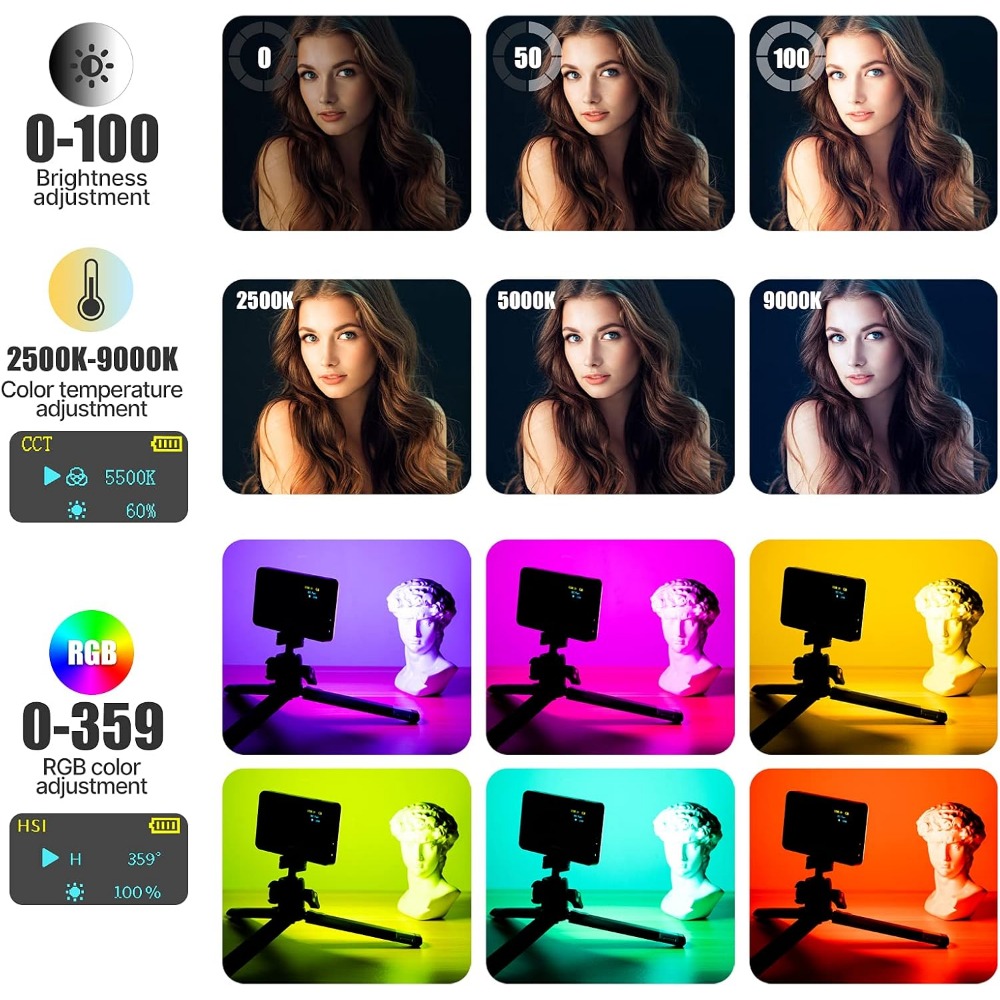 RGB LED Camera Light Panel: 0- - огляд і ціна Photography Lighting Brands