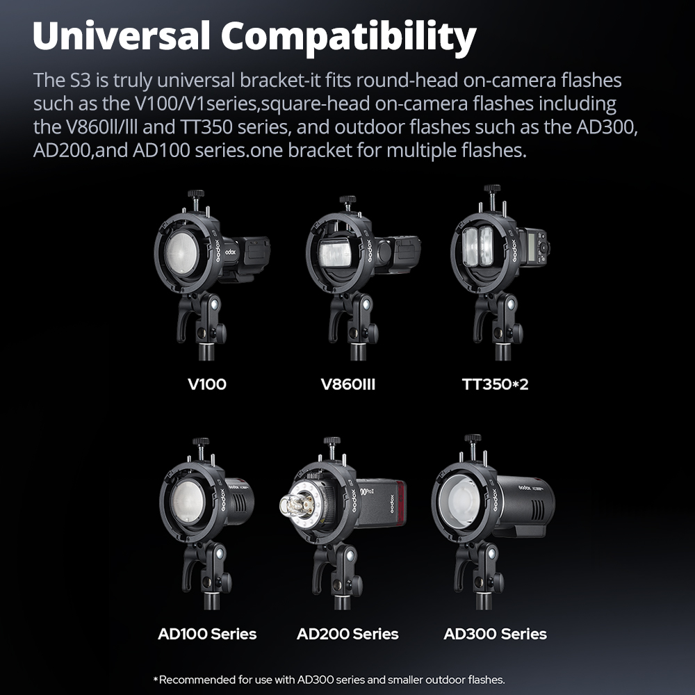 GODOX S3 Flash Bracket Speedli - огляд і ціна Godox Speedlite Flash