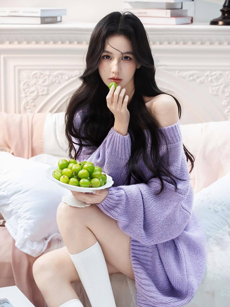 Autumn Winter Purple Sweater O - огляд і ціна Photography Lighting