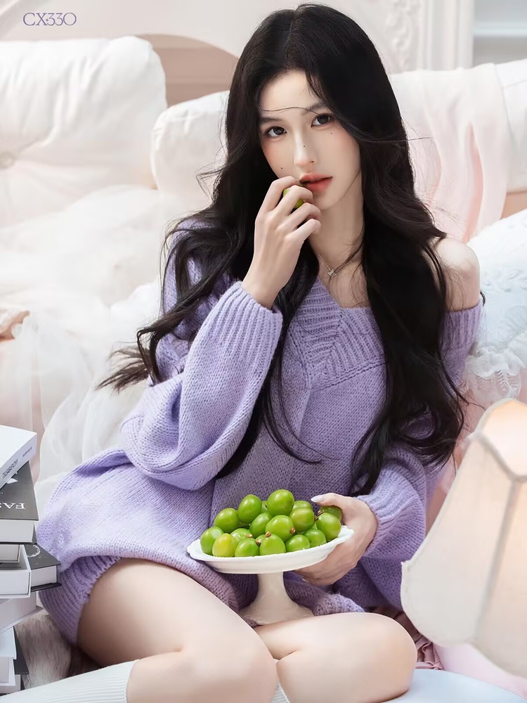 Autumn Winter Purple Sweater O - огляд і ціна Photography Lighting
